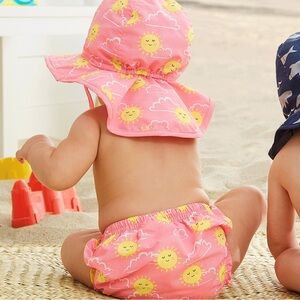 Pottery Barn Kids - Baby Sunhat + Diaper Swim Cover